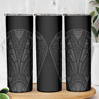 Queensland Maori Rugby Nga Hau e Wha Skinny Tumbler Black Motif