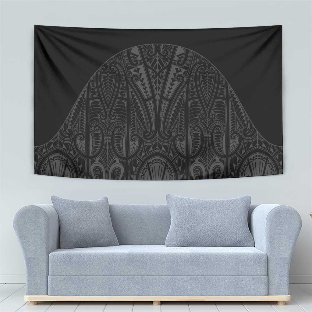 Queensland Maori Rugby Nga Hau e Wha Tapestry Black Motif