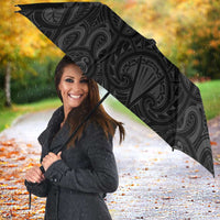 Queensland Maori Rugby Nga Hau e Wha Umbrella Black Motif - Polynesian Pride