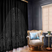 Queensland Maori Rugby Nga Hau e Wha Window Curtain Black Motif
