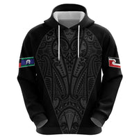 Queensland Maori Rugby Nga Hau e Wha Zip Hoodie Black Motif