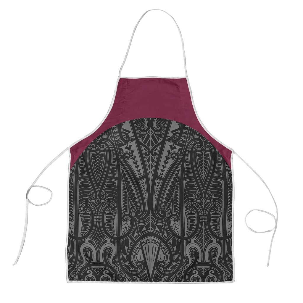 Queensland Maori Rugby Nga Hau e Wha Apron Maroon Motif - Polynesian Pride