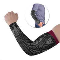 Queensland Maori Rugby Nga Hau e Wha Arm Sleeves Maroon Motif - Polynesian Pride
