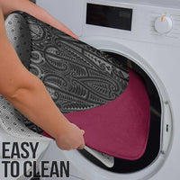 Queensland Maori Rugby Nga Hau e Wha Bathroom Set Maroon Motif - Polynesian Pride