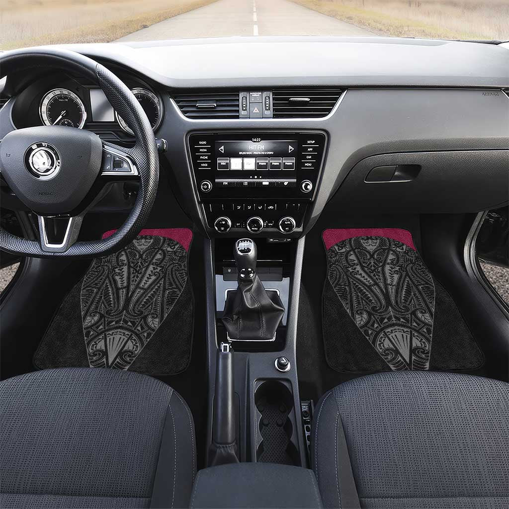 Queensland Maori Rugby Nga Hau e Wha Car Mats Maroon Motif