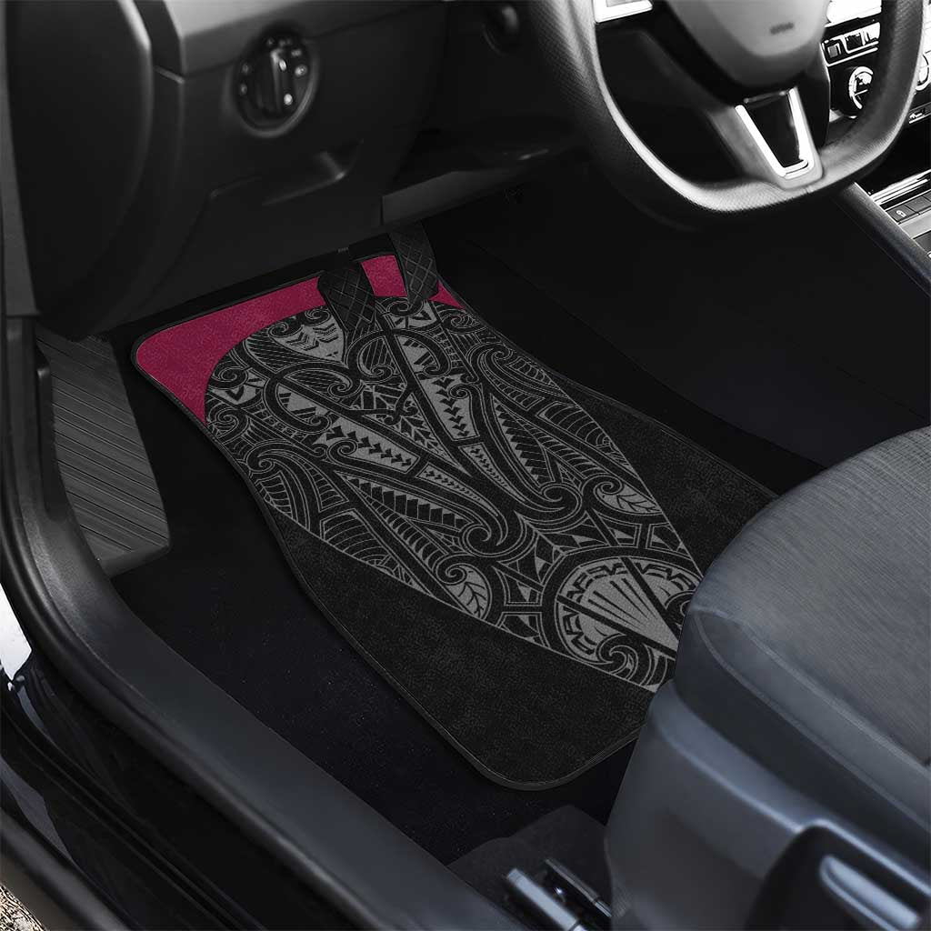 Queensland Maori Rugby Nga Hau e Wha Car Mats Maroon Motif