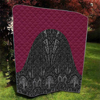 Queensland Maori Rugby Nga Hau e Wha Quilt Maroon Motif