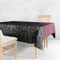 Queensland Maori Rugby Nga Hau e Wha Tablecloth Maroon Motif