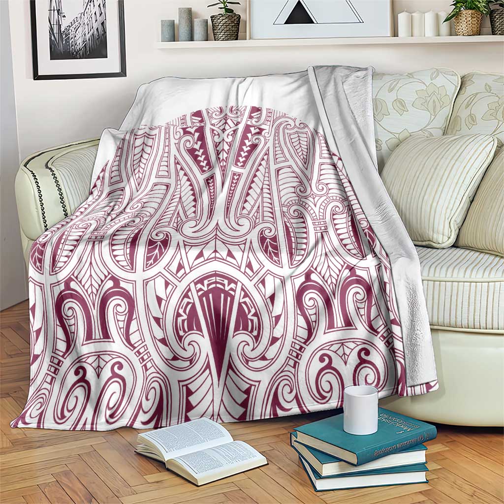 Queensland Maori Rugby Nga Hau e Wha Blanket White Motif
