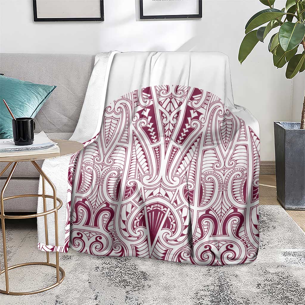 Queensland Maori Rugby Nga Hau e Wha Blanket White Motif