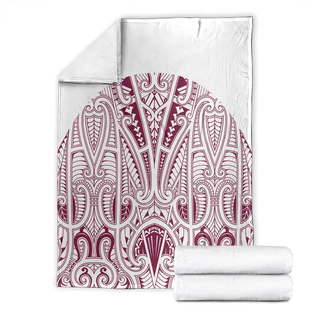 Queensland Maori Rugby Nga Hau e Wha Blanket White Motif
