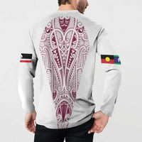 Queensland Maori Rugby Nga Hau e Wha Button Sweatshirt White Motif