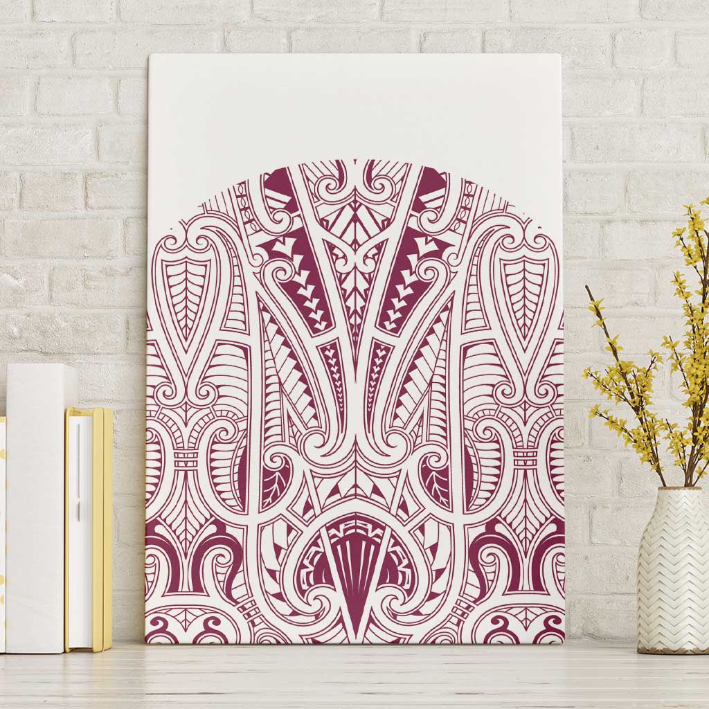 Queensland Maori Rugby Nga Hau e Wha Canvas Wall Art White Motif