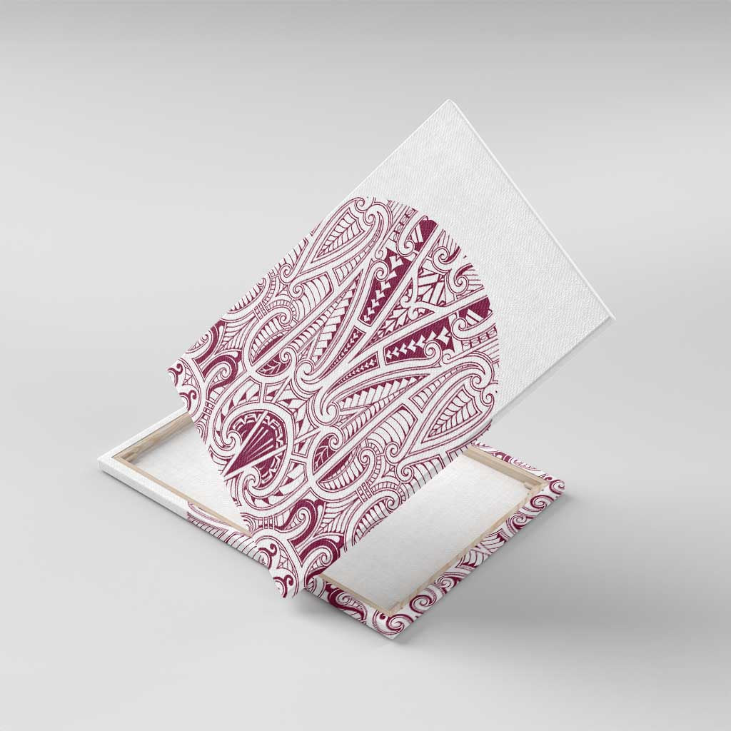 Queensland Maori Rugby Nga Hau e Wha Canvas Wall Art White Motif