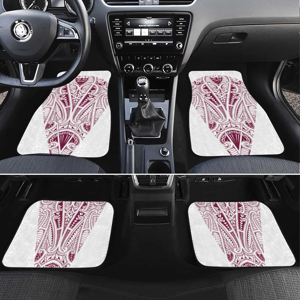 Queensland Maori Rugby Nga Hau e Wha Car Mats White Motif