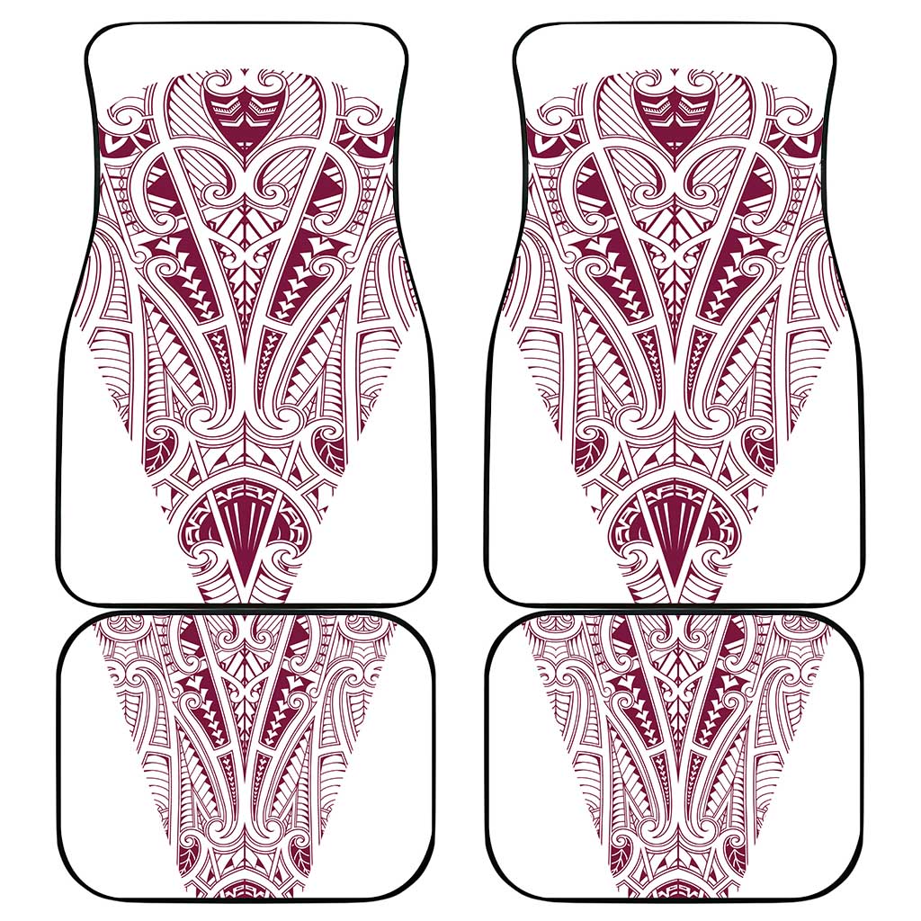 Queensland Maori Rugby Nga Hau e Wha Car Mats White Motif