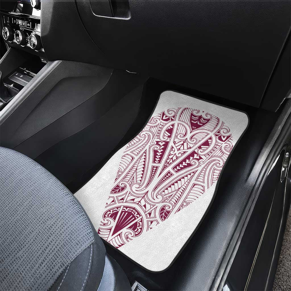 Queensland Maori Rugby Nga Hau e Wha Car Mats White Motif
