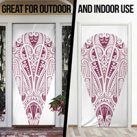 Queensland Maori Rugby Nga Hau e Wha Door Cover White Motif - Polynesian Pride