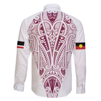 Queensland Maori Rugby Nga Hau e Wha Family Matching Off The Shoulder Long Sleeve Dress and Hawaiian Shirt White Motif