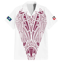 Queensland Maori Rugby Nga Hau e Wha Family Matching Short Sleeve Bodycon Dress and Hawaiian Shirt White Motif