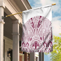 Queensland Maori Rugby Nga Hau e Wha Garden Flag White Motif
