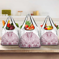 Queensland Maori Rugby Nga Hau e Wha Grocery Bag White Motif LT9 3-pack One Size White - Polynesian Pride