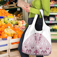 Queensland Maori Rugby Nga Hau e Wha Grocery Bag White Motif LT9 - Polynesian Pride