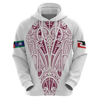 Queensland Maori Rugby Nga Hau e Wha Hoodie White Motif
