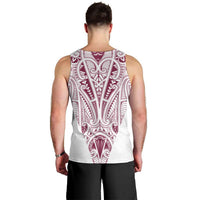 Queensland Maori Rugby Nga Hau e Wha Men Tank Top White Motif