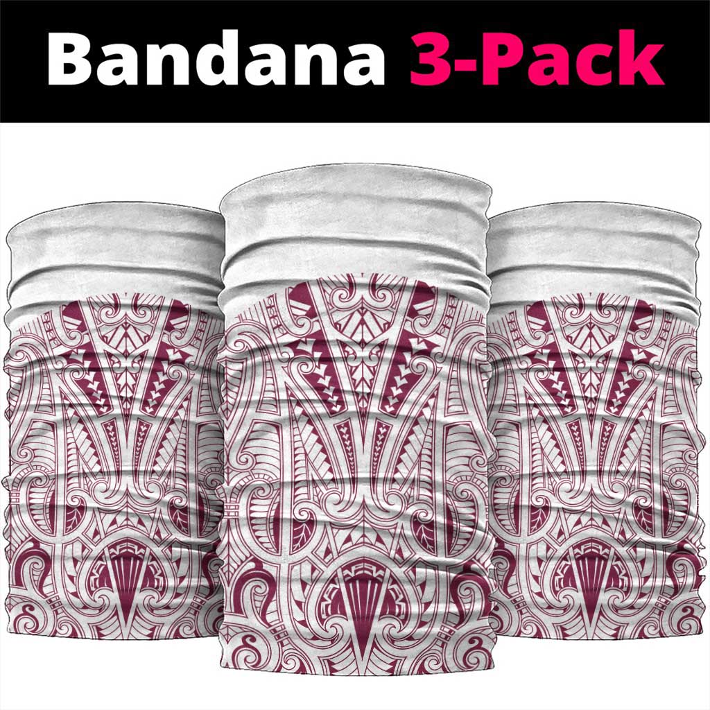 Queensland Maori Rugby Nga Hau e Wha Neck Gaiter White Motif - Polynesian Pride