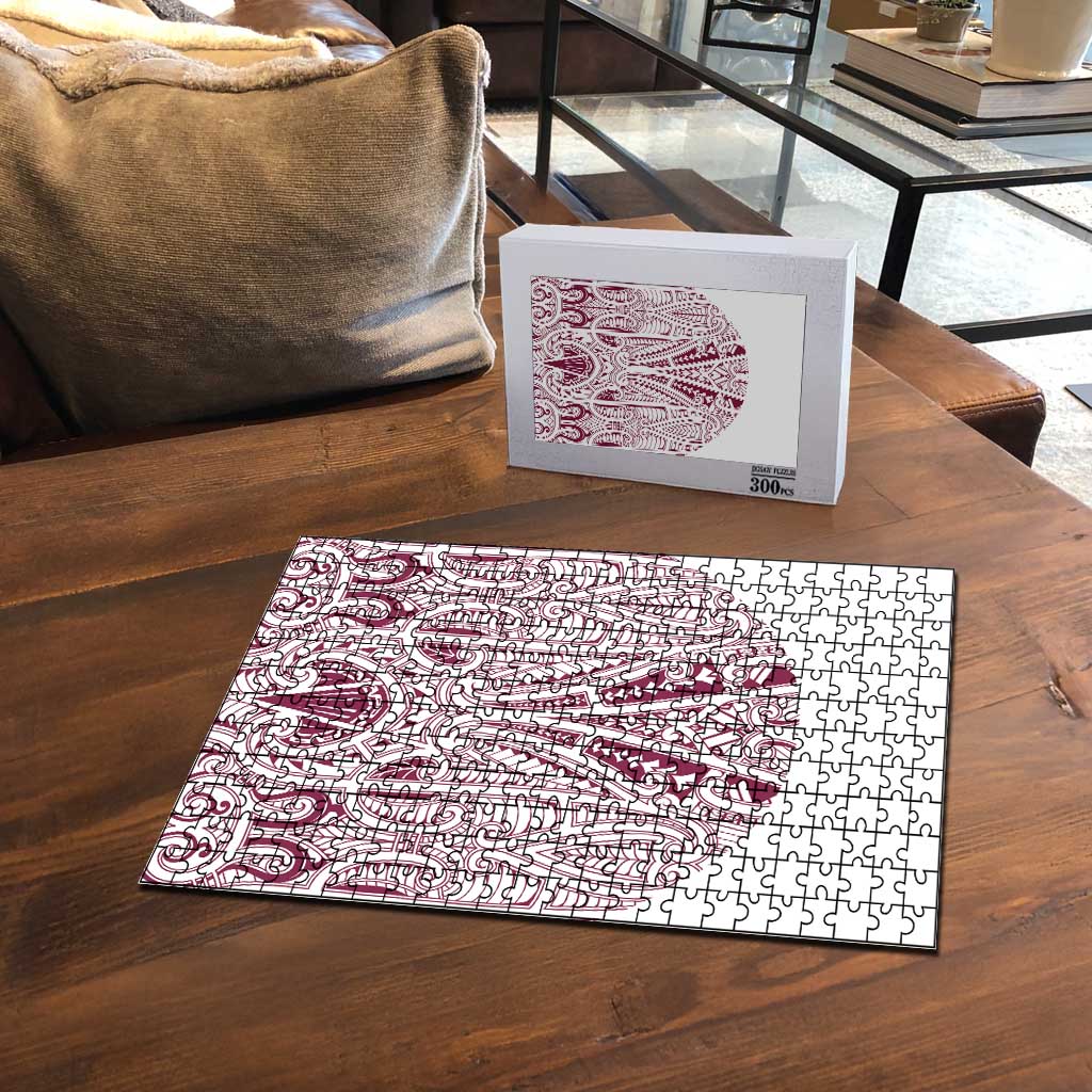 Queensland Maori Rugby Nga Hau e Wha Puzzle White Motif - Polynesian Pride
