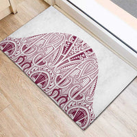 Queensland Maori Rugby Nga Hau e Wha Rubber Doormat White Motif