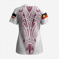Queensland Maori Rugby Nga Hau e Wha Scrub Top White Motif - Polynesian Pride