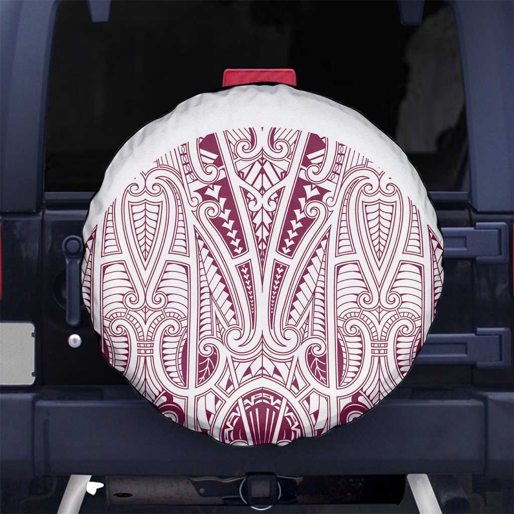 Queensland Maori Rugby Nga Hau e Wha Spare Tire Cover White Motif