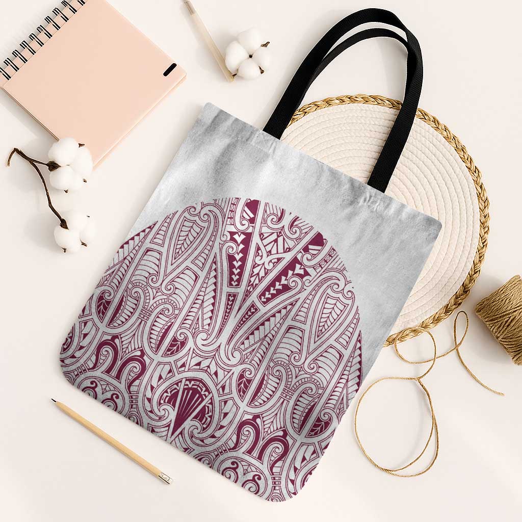 Queensland Maori Rugby Nga Hau e Wha Tote Bag White Motif - Polynesian Pride