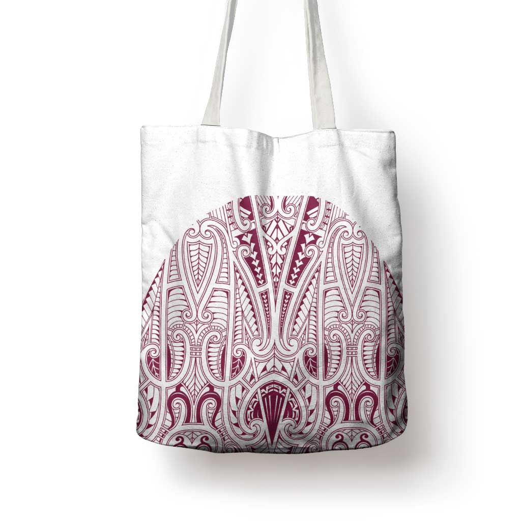 Queensland Maori Rugby Nga Hau e Wha Tote Bag White Motif - Polynesian Pride
