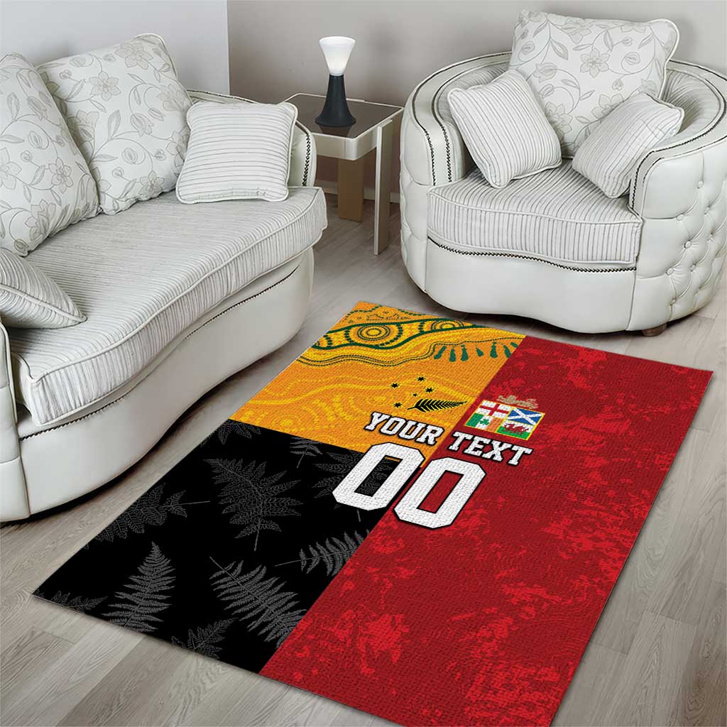 Custom British Lions-AUNZ Area Rug Australia-New Zealand Indigenous Motif LT9 - Polynesian Pride
