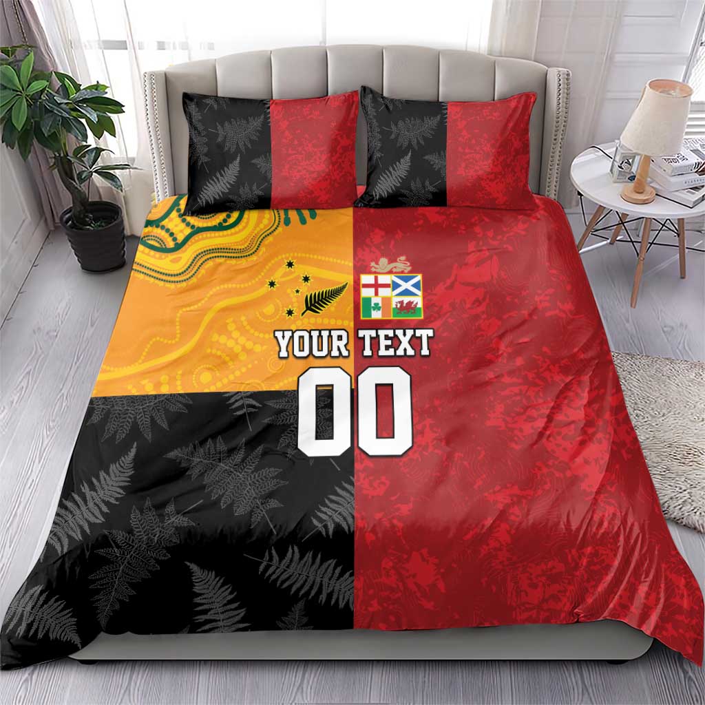 Custom British Lions-AUNZ Bedding Set Australia-New Zealand Indigenous Motif