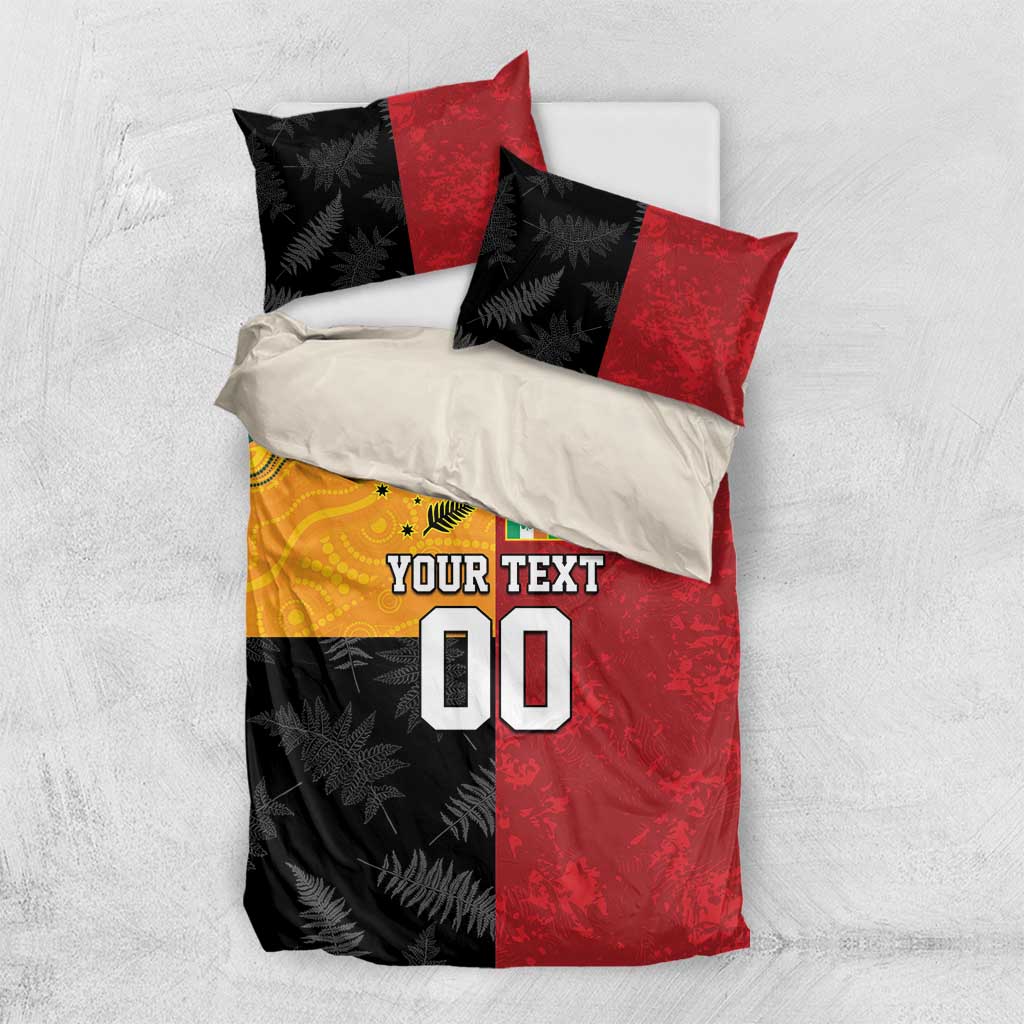 Custom British Lions-AUNZ Bedding Set Australia-New Zealand Indigenous Motif