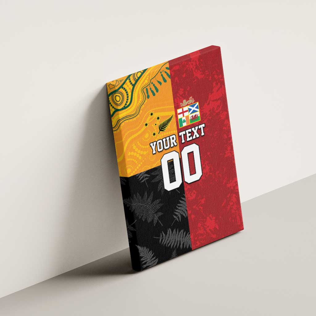 Custom British Lions-AUNZ Canvas Wall Art Australia-New Zealand Indigenous Motif