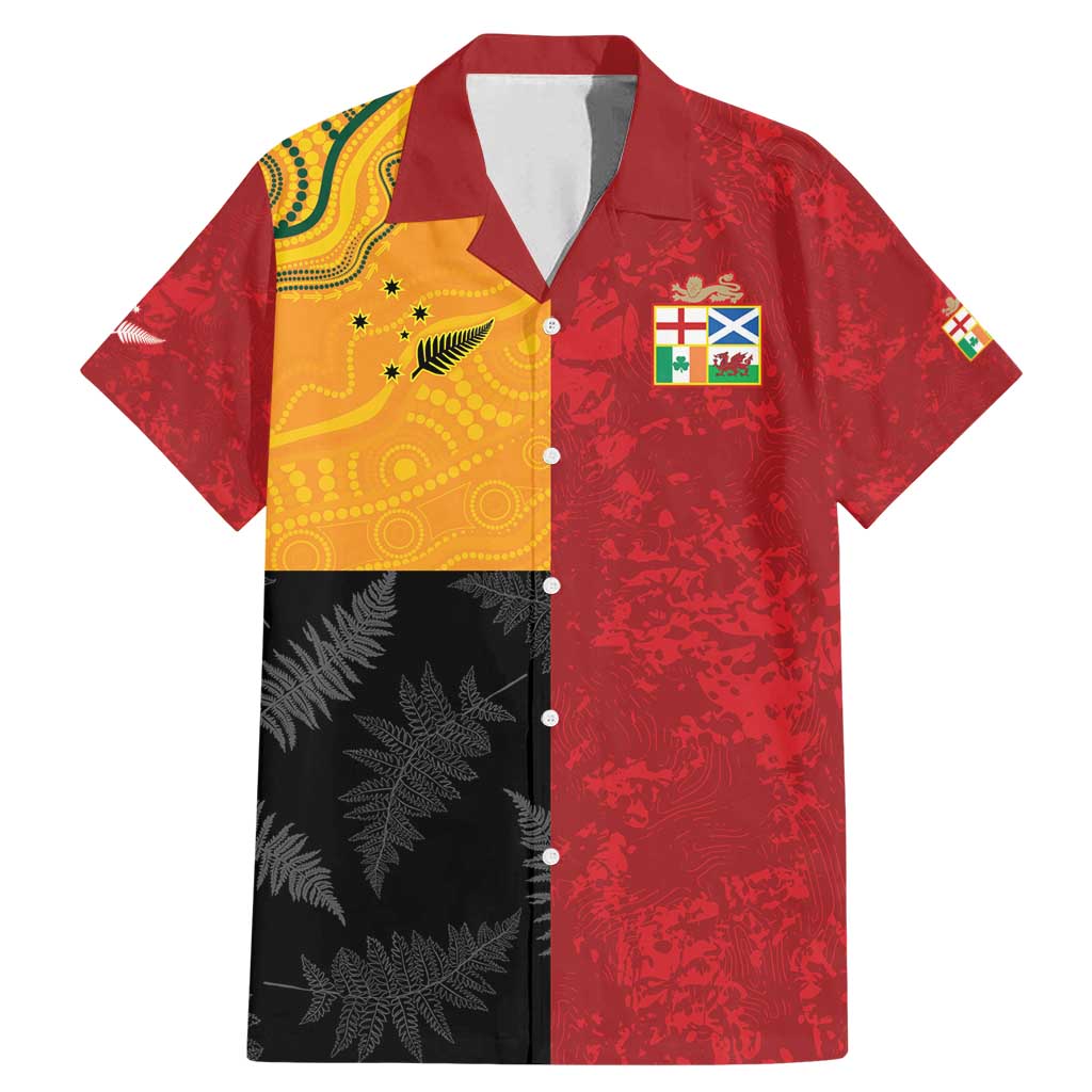 Custom British Lions-AUNZ Family Matching Mermaid Dress and Hawaiian Shirt Australia-New Zealand Indigenous Motif