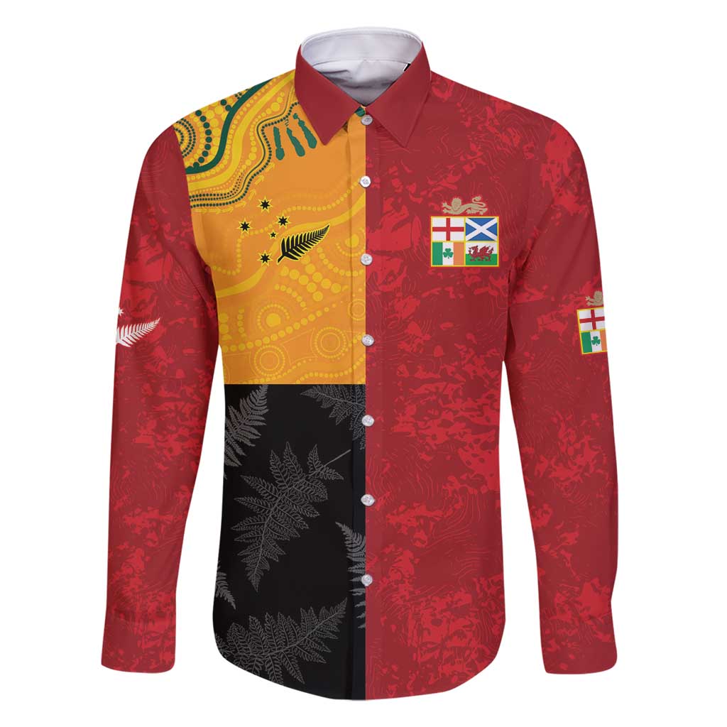 Custom British Lions-AUNZ Family Matching Mermaid Dress and Hawaiian Shirt Australia-New Zealand Indigenous Motif