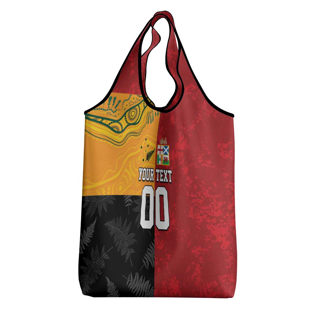 Custom British Lions-AUNZ Grocery Bag Australia-New Zealand Indigenous Motif