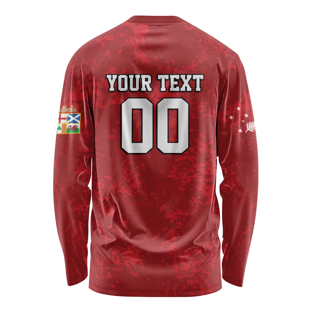 Custom British Lions-AUNZ Long Sleeve Shirt Australia-New Zealand Indigenous Motif LT9 - Polynesian Pride