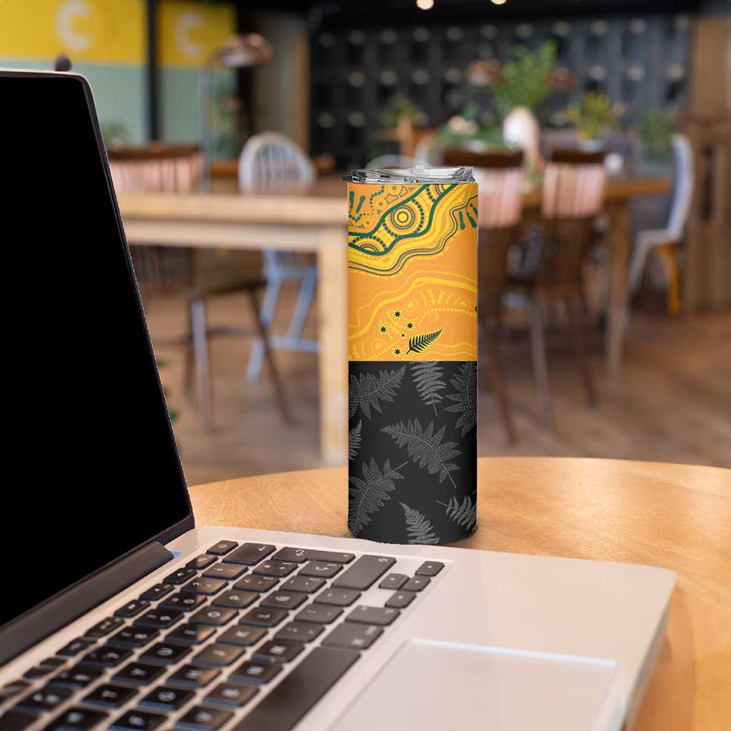 Custom British Lions-AUNZ Skinny Tumbler Australia-New Zealand Indigenous Motif