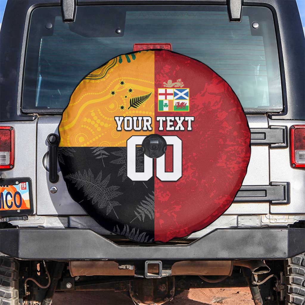 Custom British Lions-AUNZ Spare Tire Cover Australia-New Zealand Indigenous Motif