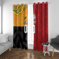 Custom British Lions-AUNZ Window Curtain Australia-New Zealand Indigenous Motif
