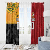 Custom British Lions-AUNZ Window Curtain Australia-New Zealand Indigenous Motif