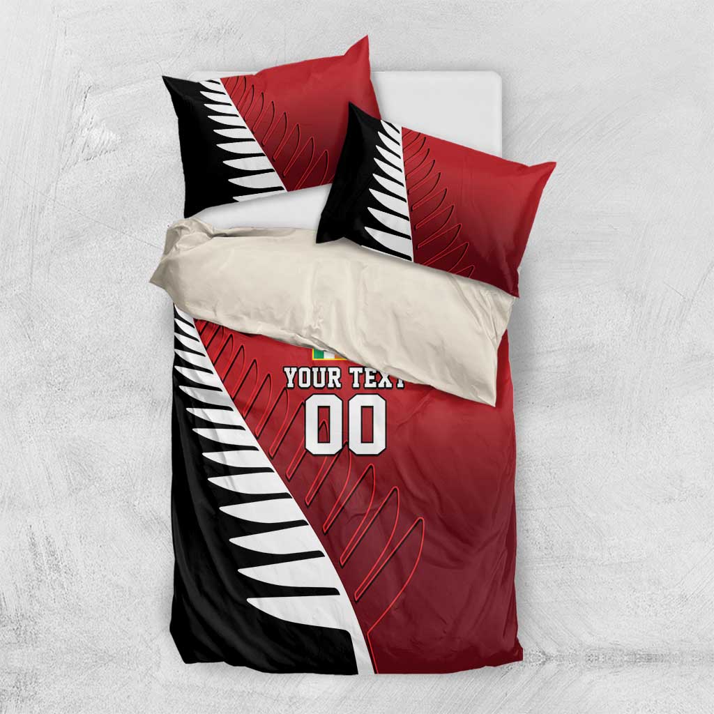 Custom British Lions New Zealand Bedding Set Half Black Fern