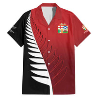 Custom British Lions New Zealand Family Matching Mermaid Dress and Hawaiian Shirt Half Black Fern